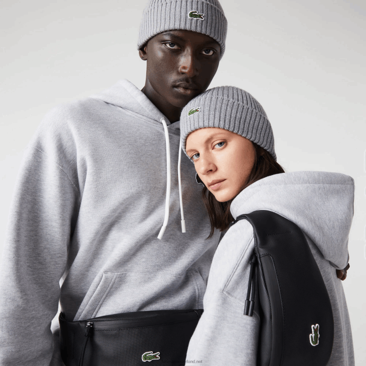 Lacoste lcst gecoat canvas heuptasje met ritssluiting 0828H2065 zwart 000 Heren