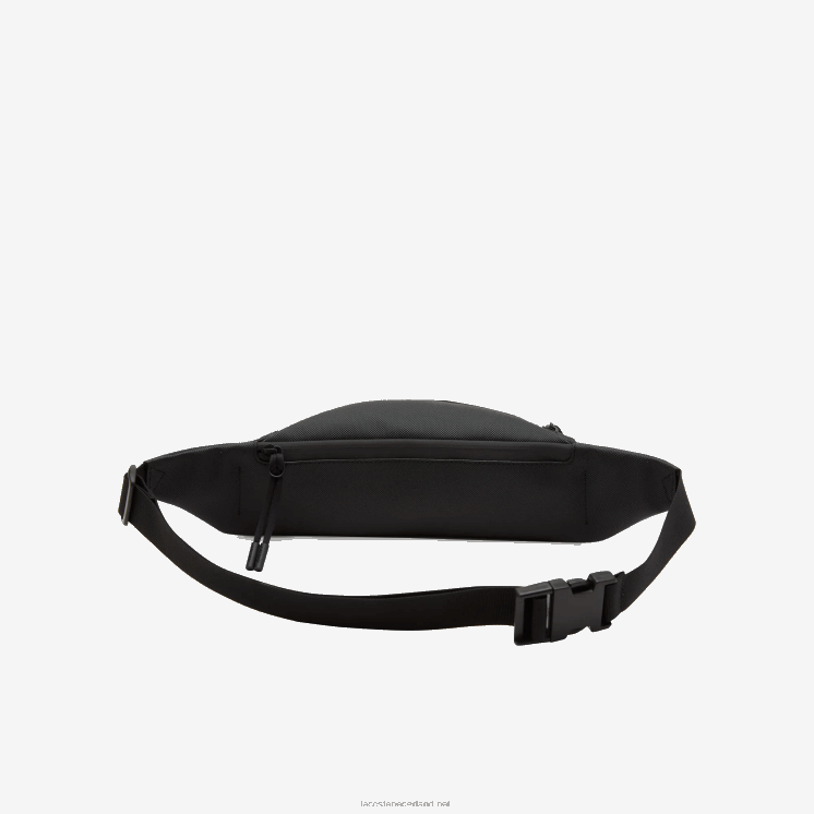 Lacoste lcst gecoat canvas heuptasje met ritssluiting 0828H2065 zwart 000 Heren