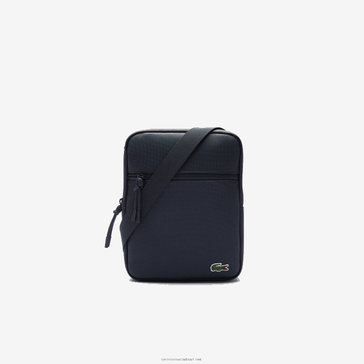 Lacoste lcst medium petit piqué cross-over tas met ritssluiting 0828H2012 verduistering b88 Heren