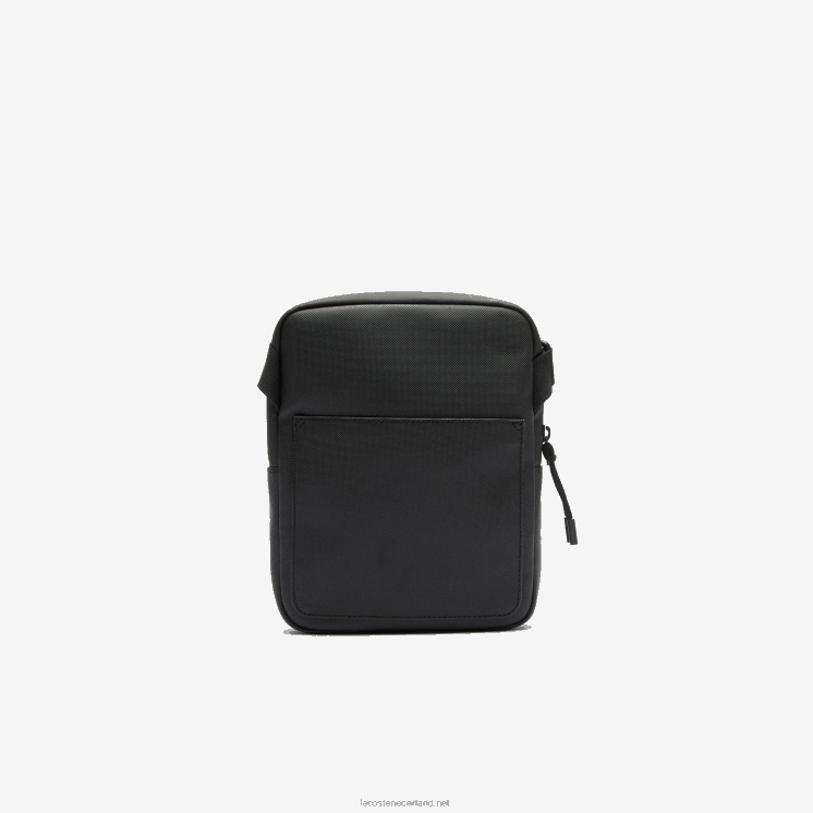 Lacoste lcst medium petit piqué cross-over tas met ritssluiting 0828H2013 zwart 000 Heren