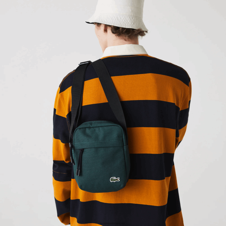 Lacoste neocroc canvas verticale universele tas 0828H2119 verenkleed zwart g81 Heren