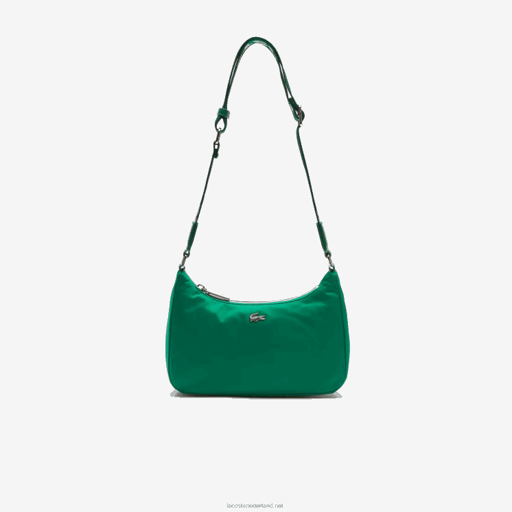 Lacoste nylon schoudertas met metalen krokodil merkband 0828H2019 zomer wit j28 Heren