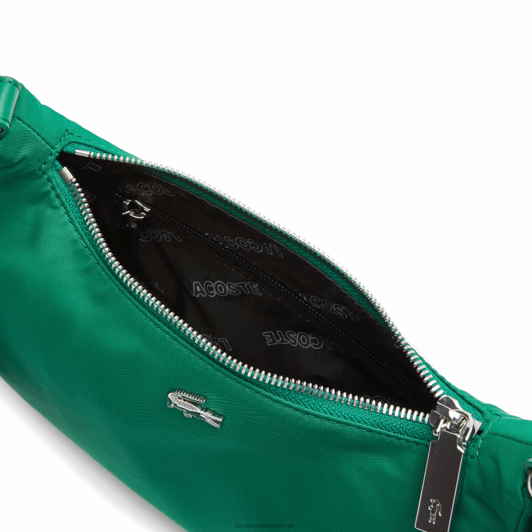 Lacoste nylon schoudertas met metalen krokodil merkband 0828H2019 zomer wit j28 Heren