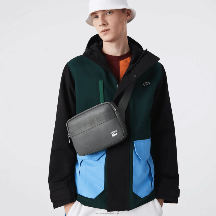 Lacoste reportertas met contrasterende rand 0828H1957 donkere schaduw j37 Heren