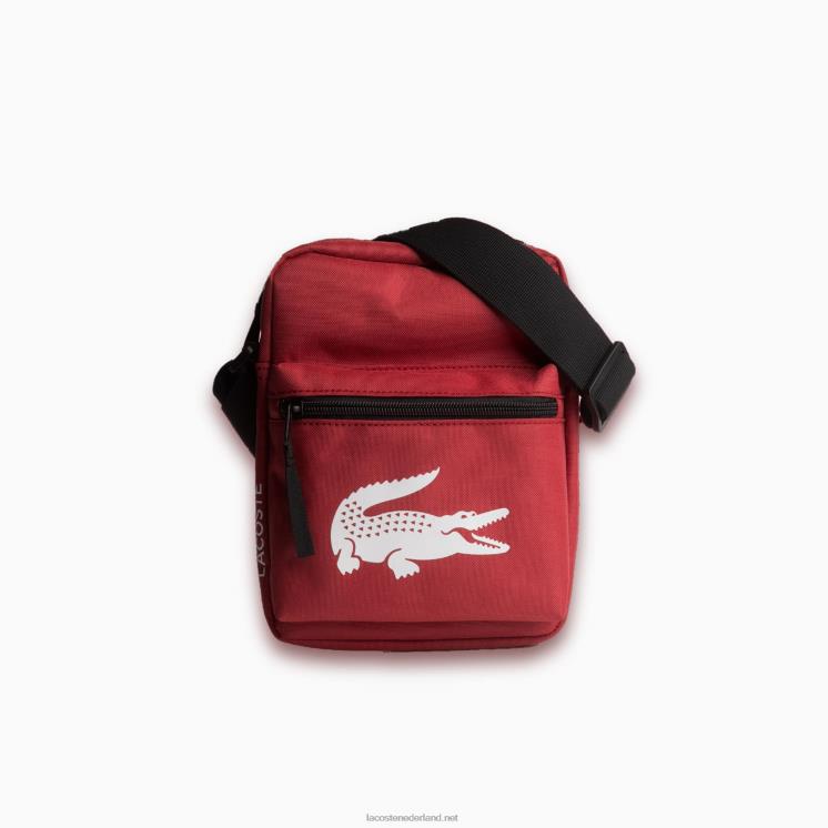 Lacoste schoudertas van gerecyclede vezels 0828H1999 fietsen rode 984 Heren