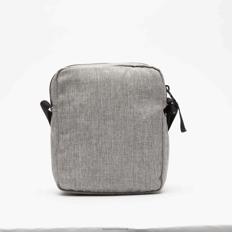 Lacoste schoudertas van gerecyclede vezels 0828H2000 gris chine a39 Heren