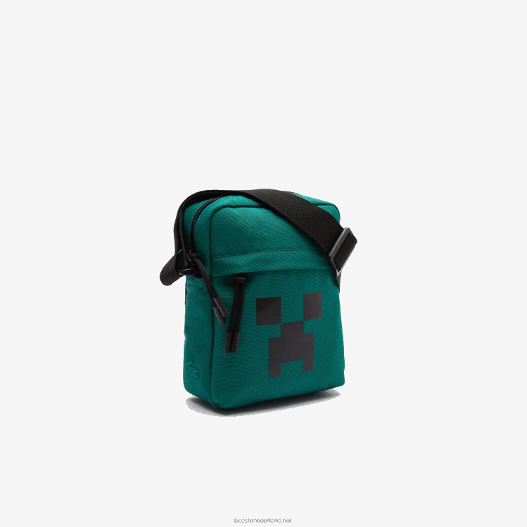 verticale crossover-tas van lacoste x canvas met minecraft-print 0828H2033 voorspel minecraft j94 Heren