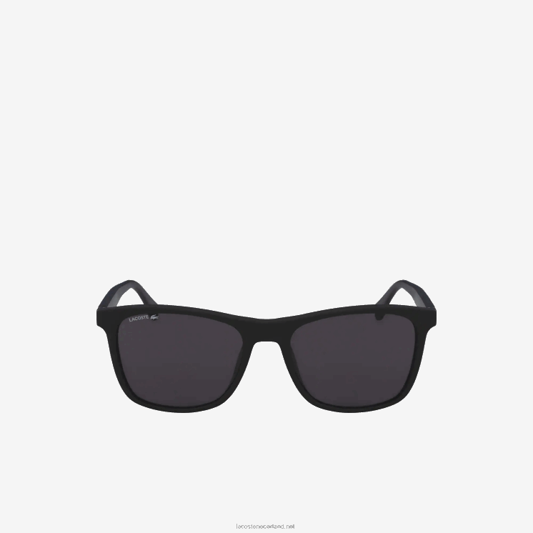 Lacoste gemodificeerde rechthoek l.12.12 premium zonnebril 0828H1927 zwart/blauw 002 Heren