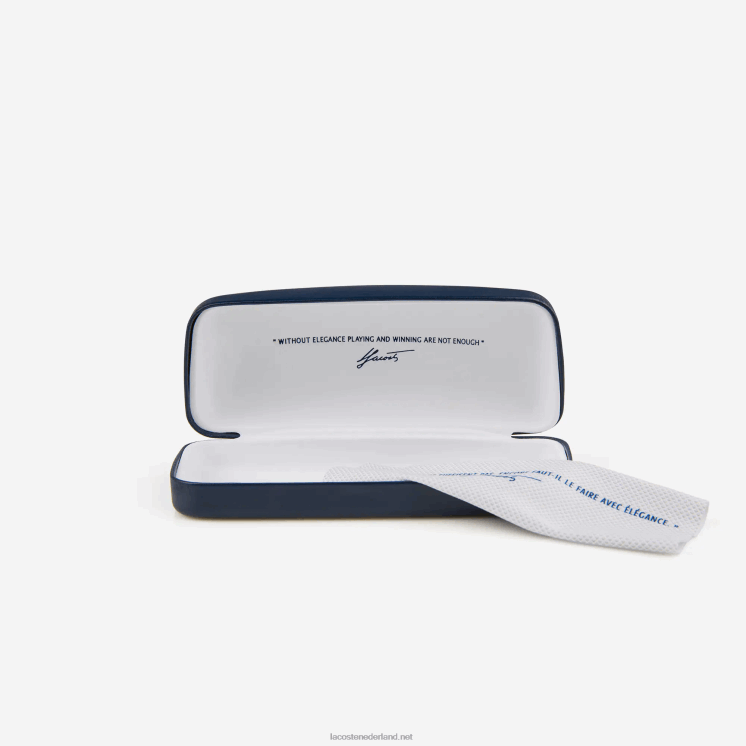 Lacoste gemodificeerde rechthoek l.12.12 premium zonnebril 0828H1927 zwart/blauw 002 Heren