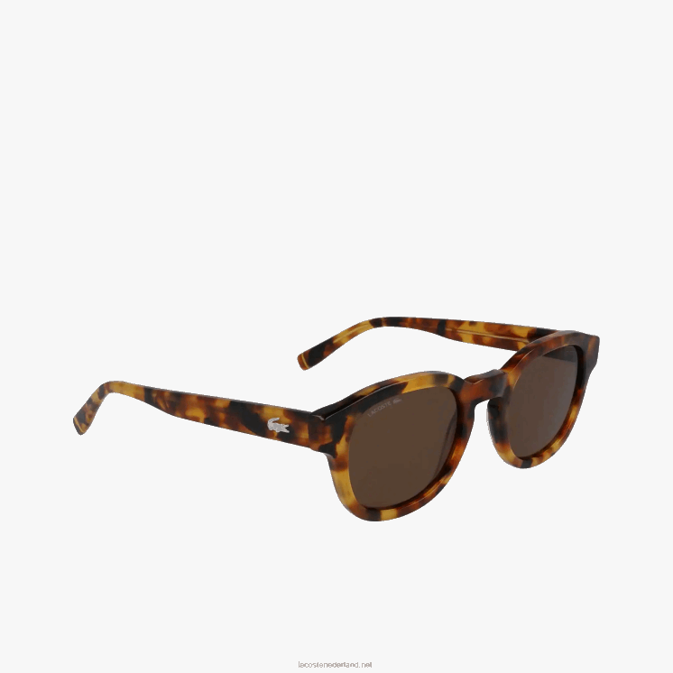 Lacoste ovale bio-acetaat National Geographic zonnebril 0828H2317 havanna brn 214 Heren