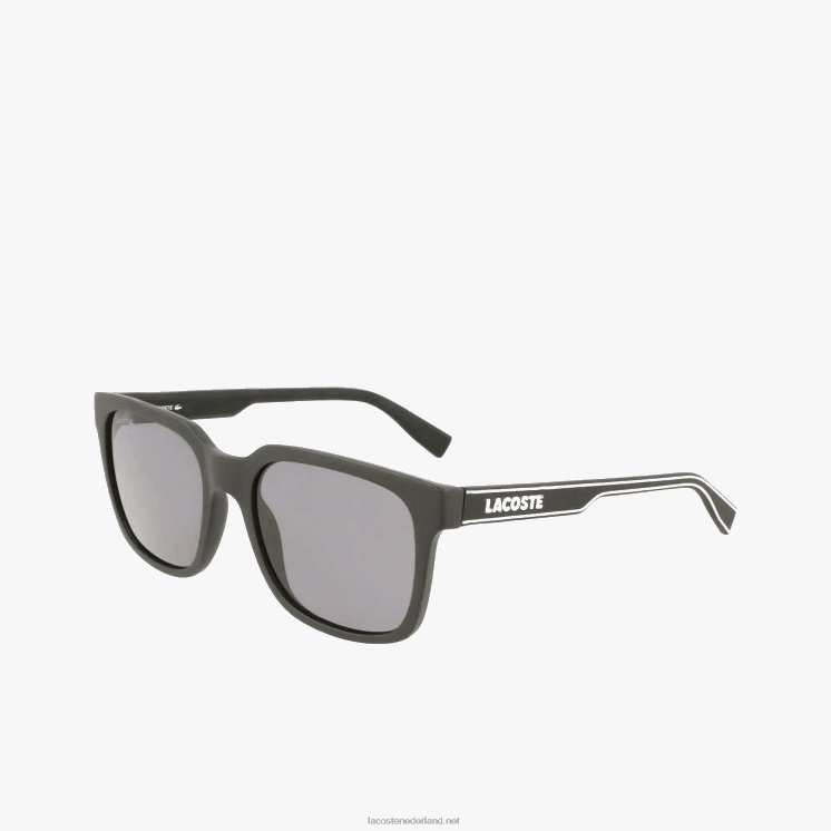 Lacoste rechthoek actieve lijn zonnebril 0828H2281 zwart/blauw 002 Heren