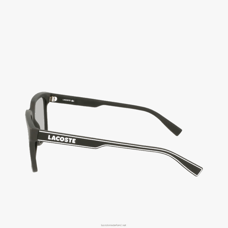 Lacoste rechthoek actieve lijn zonnebril 0828H2281 zwart/blauw 002 Heren