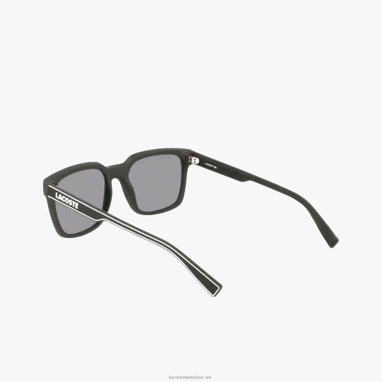 Lacoste rechthoek actieve lijn zonnebril 0828H2281 zwart/blauw 002 Heren