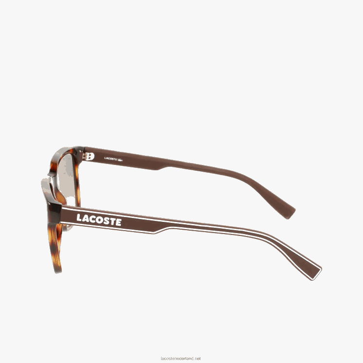 Lacoste rechthoek actieve lijn zonnebril 0828H2282 donker havana 230 Heren