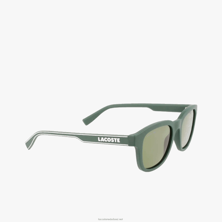 Lacoste rechthoek actieve lijn zonnebril 0828H2306 mat groen 301 Heren