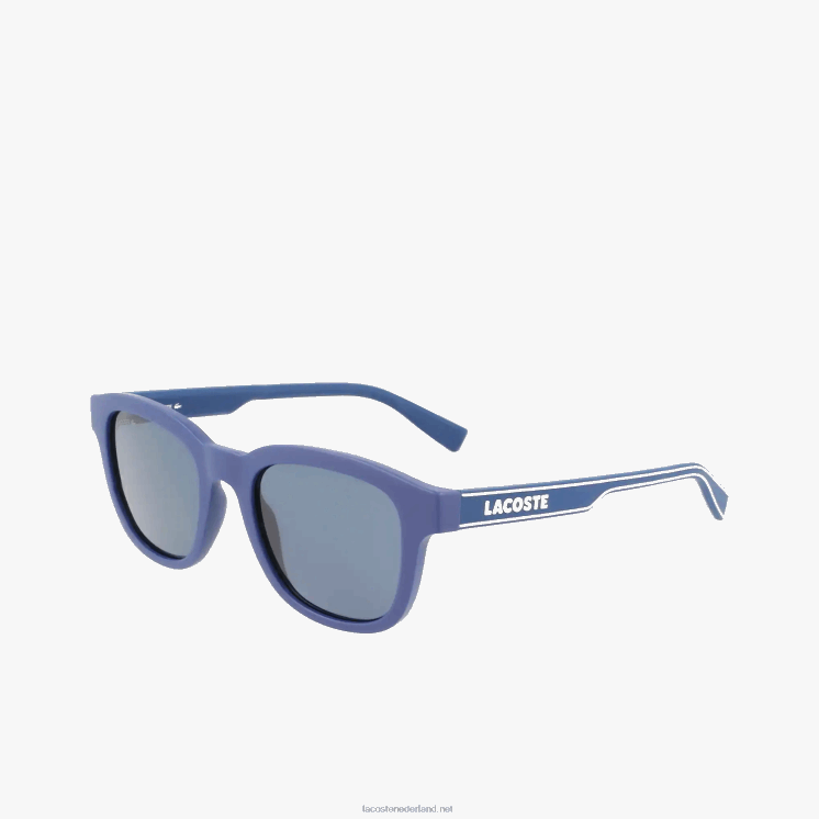 Lacoste rechthoek actieve lijn zonnebril 0828H2307 matblauw 401 Heren