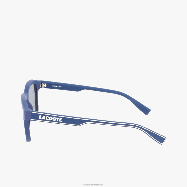 Lacoste rechthoek actieve lijn zonnebril 0828H2307 matblauw 401 Heren