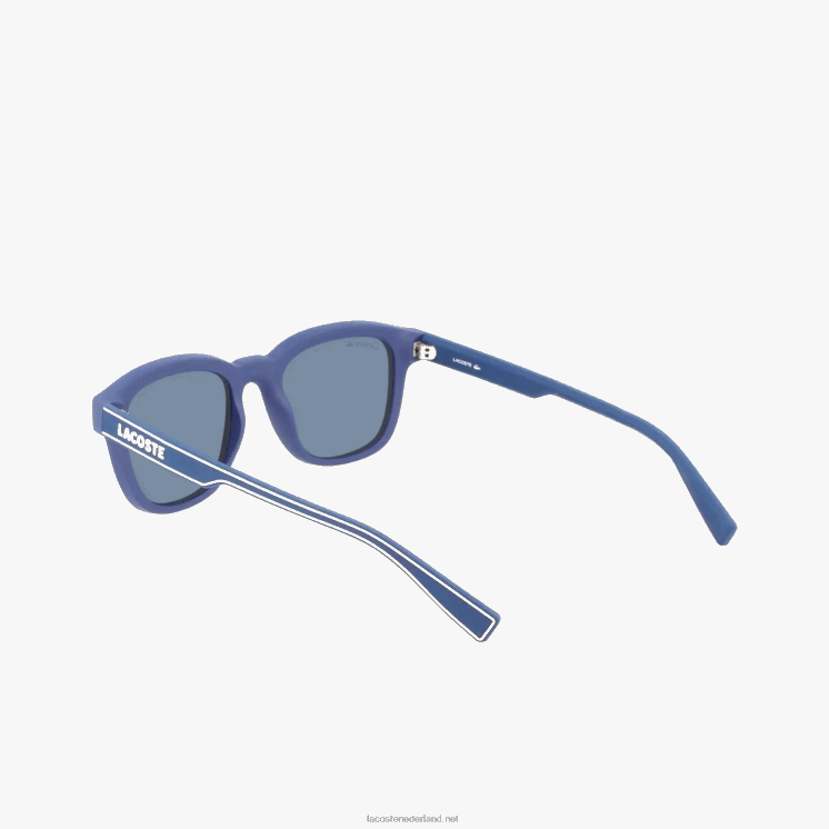 Lacoste rechthoek actieve lijn zonnebril 0828H2307 matblauw 401 Heren