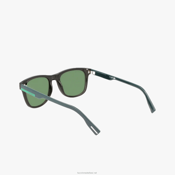 Lacoste rechthoekige zonnebril met kleurvlakken 0828H2308 matzwart 001 Heren