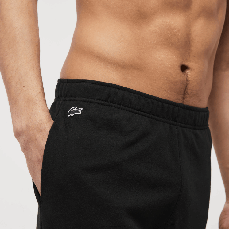 Lacoste Binnenbroek van katoenfleecemix met krokodilmotief 0828H1469 zwart wit 258 Heren