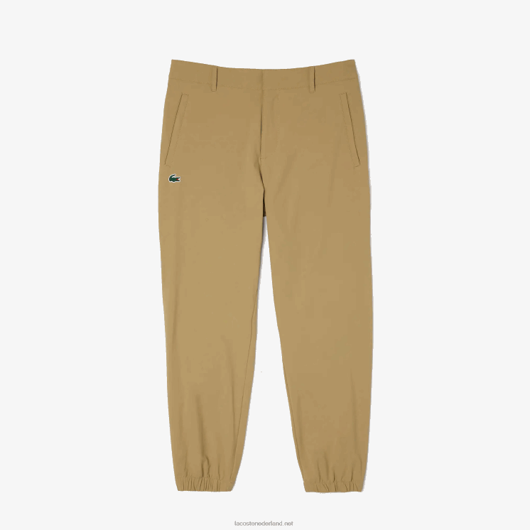 Lacoste golfbroek van gerecycled polyester 0828H448 beige cb8 Heren