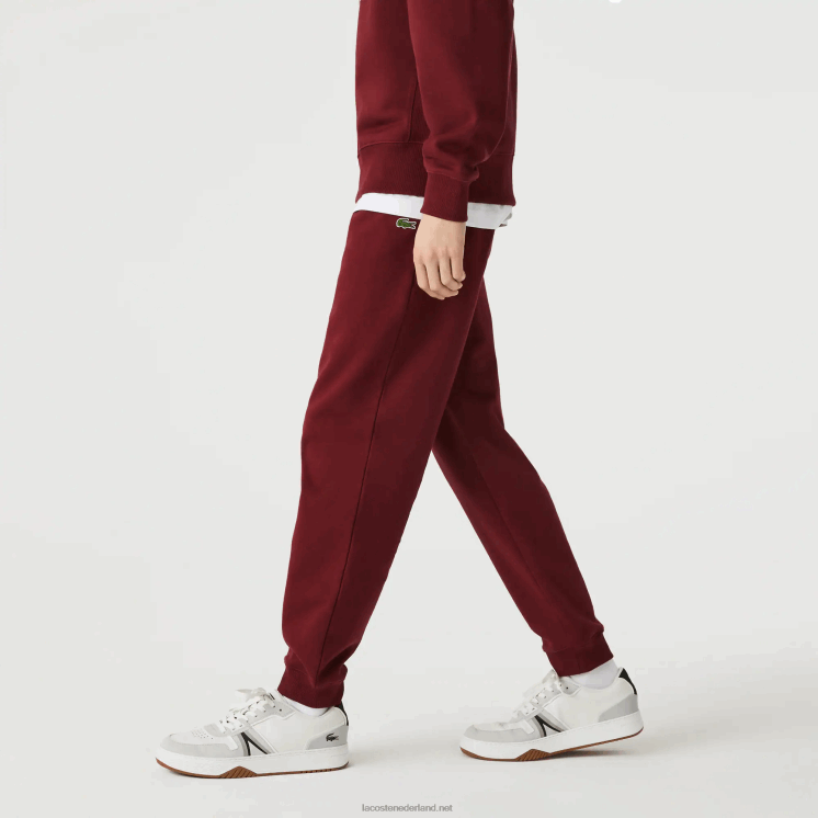 Lacoste joggingbroek van biologisch katoenfleece 0828H1207 bordeaux z7f Heren