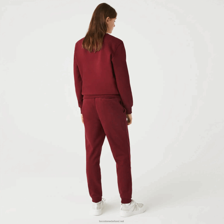 Lacoste joggingbroek van biologisch katoenfleece 0828H1207 bordeaux z7f Heren
