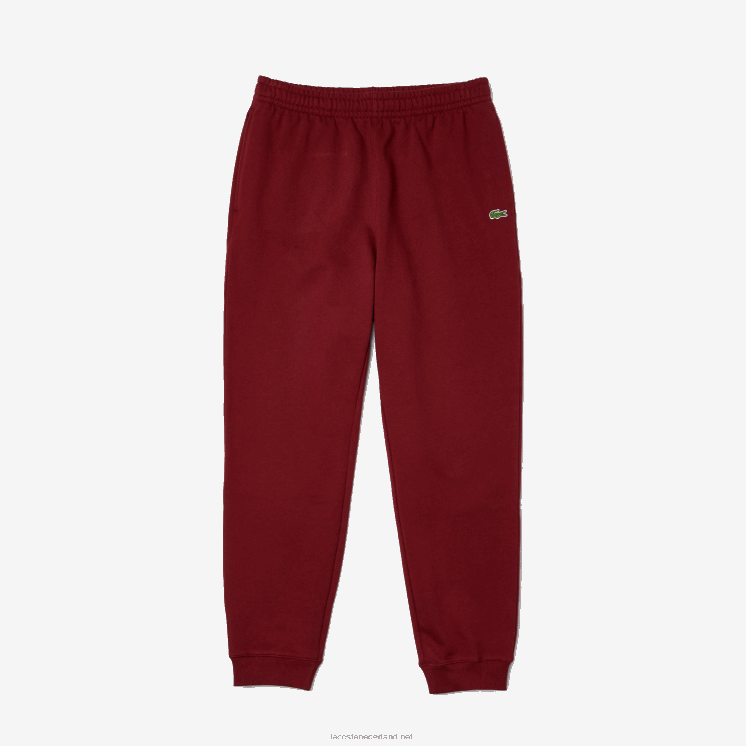 Lacoste joggingbroek van biologisch katoenfleece 0828H1207 bordeaux z7f Heren