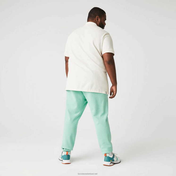 Lacoste joggingbroek van katoenfleece met handtekening en krokodillenprint 0828H1066 groen hcv Heren