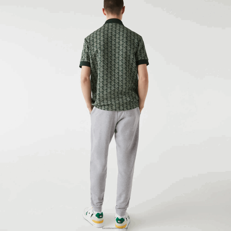 Lacoste joggingbroek van katoenfleece met krokodillenlogo 0828H1092 grijze chine ca Heren