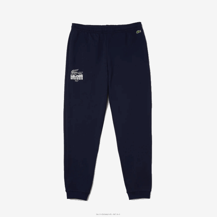 Lacoste joggingbroek van katoenfleece met krokodillenlogo 0828H1095 marineblauw 166 Heren