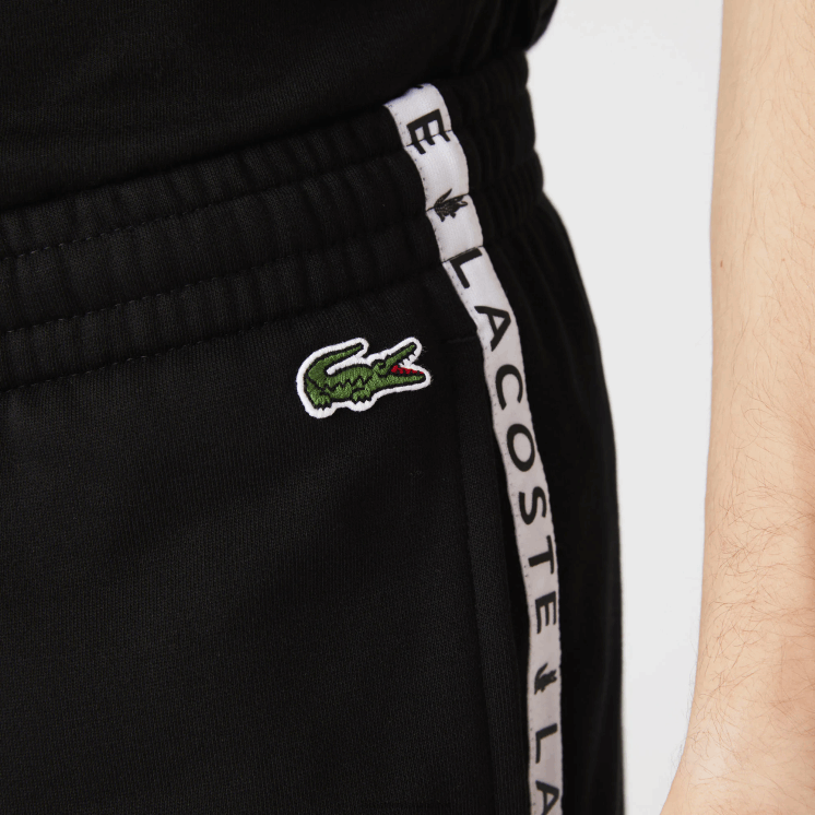 Lacoste kenmerkende gestreepte colorblock fleece joggingbroek 0828H1147 zwart 8vm Heren