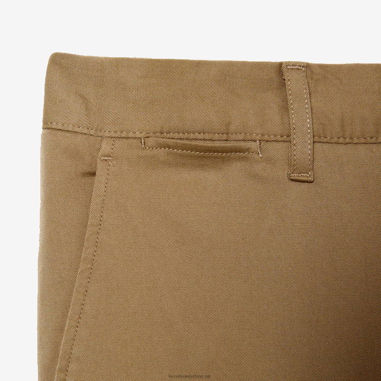 Lacoste nieuwe klassieke slim fit broek van stretchkatoen 0828H476 beige cb8 Heren