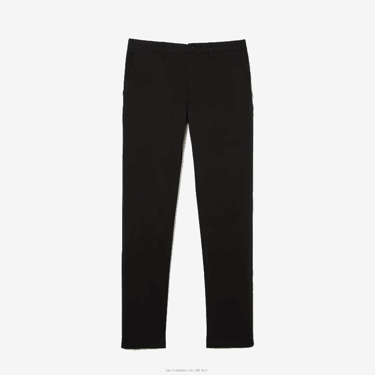 Lacoste nieuwe klassieke slim fit broek van stretchkatoen 0828H477 zwart 031 Heren