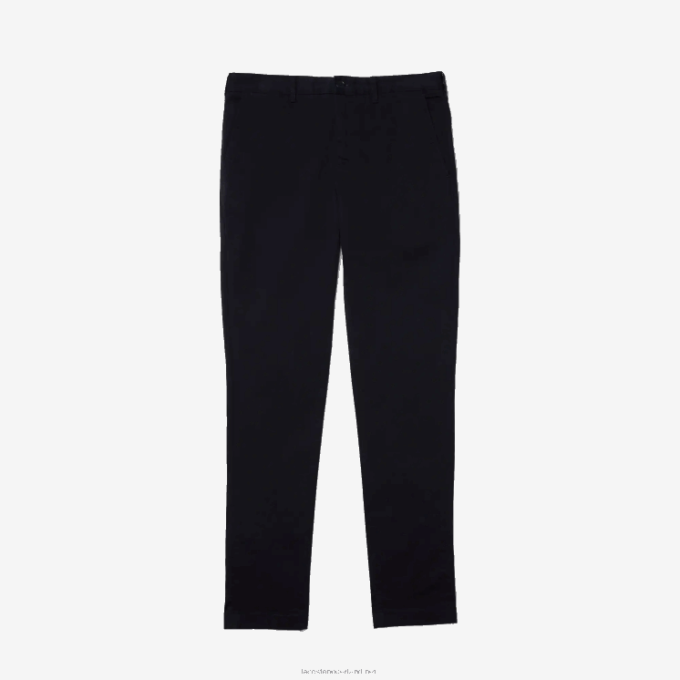 Lacoste nieuwe klassieke slim fit broek van stretchkatoen 0828H478 marineblauw hde Heren