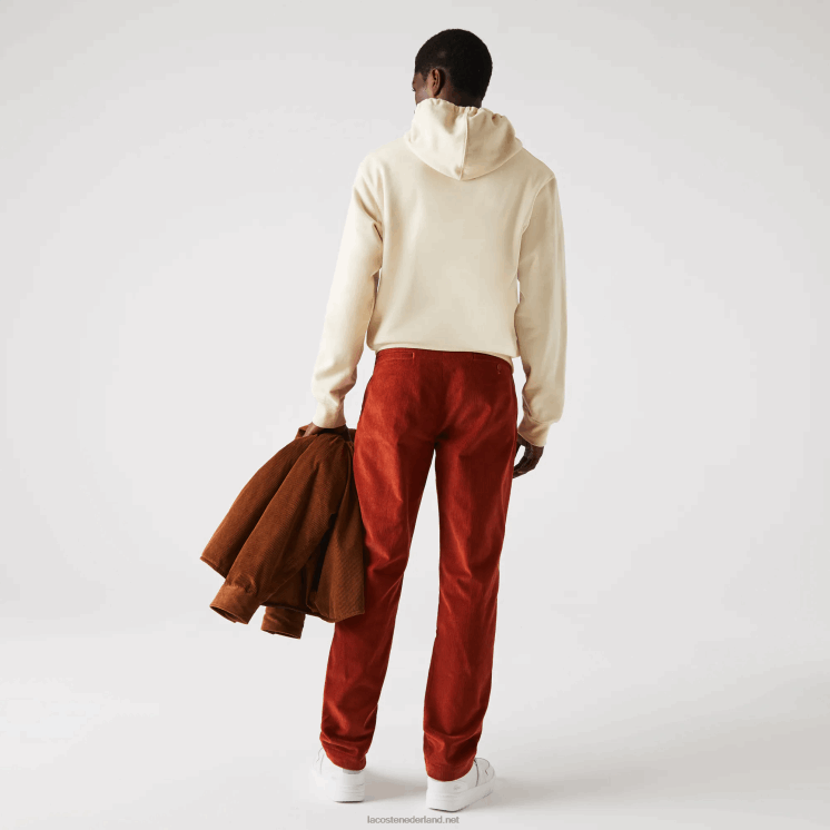Lacoste rechte corduroy broek 0828H1643 bruin ql2 Heren