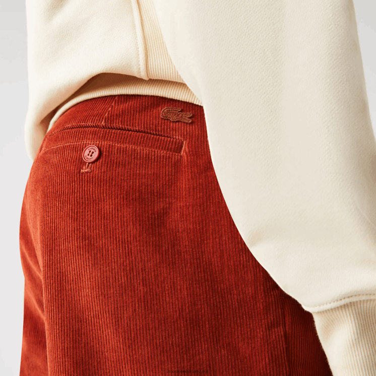 Lacoste rechte corduroy broek 0828H1643 bruin ql2 Heren