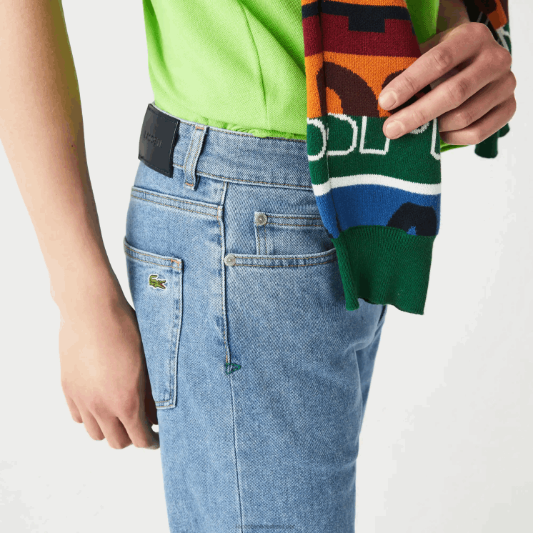 Lacoste slim fit spijkerbroek van stretchkatoen 0828H418 blauwe mku Heren