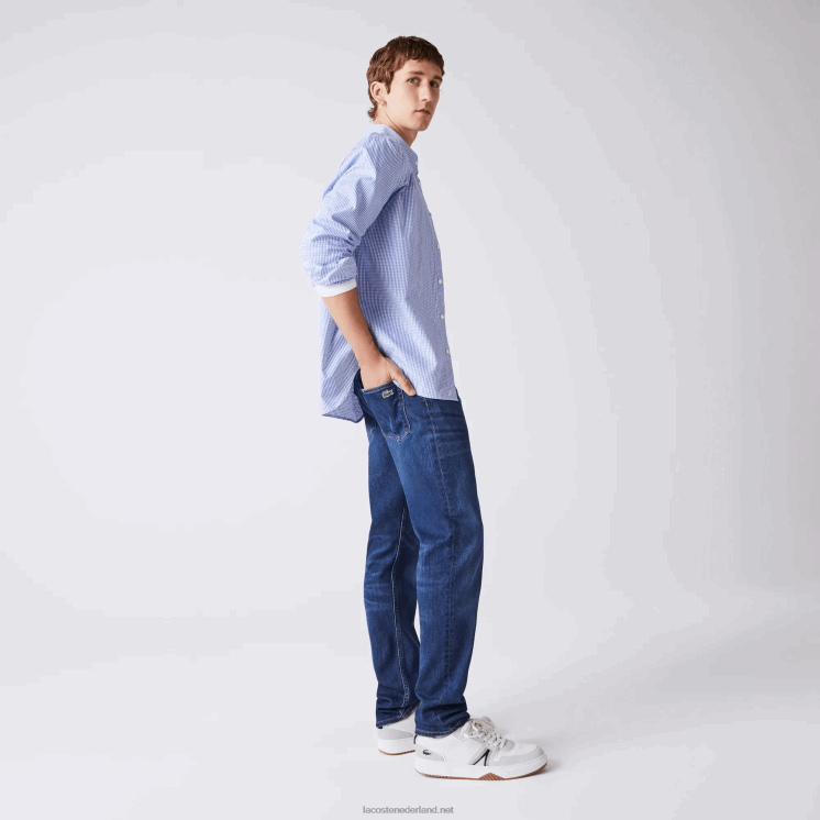 Lacoste slim fit spijkerbroek van stretchkatoen 0828H419 blauwe mk9 Heren