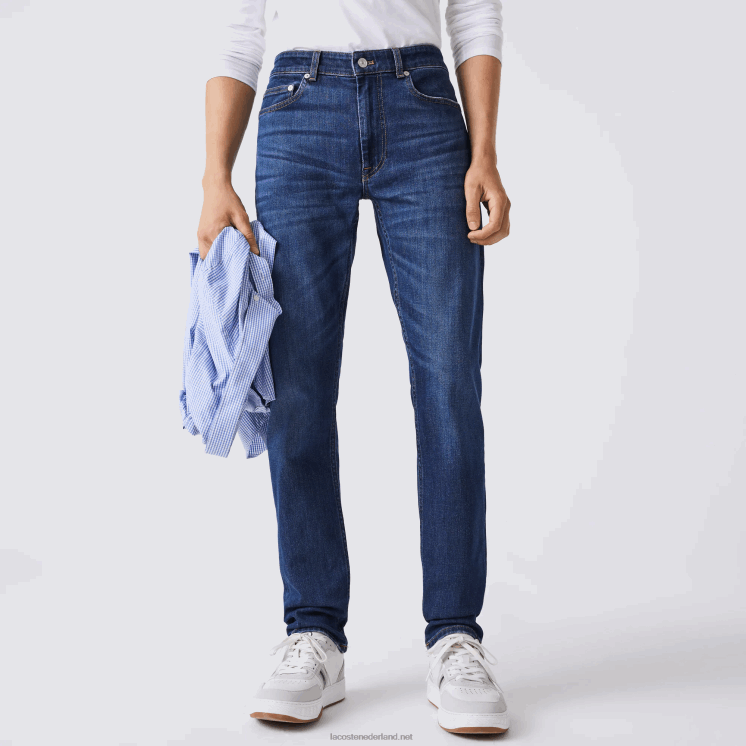 Lacoste slim fit spijkerbroek van stretchkatoen 0828H419 blauwe mk9 Heren