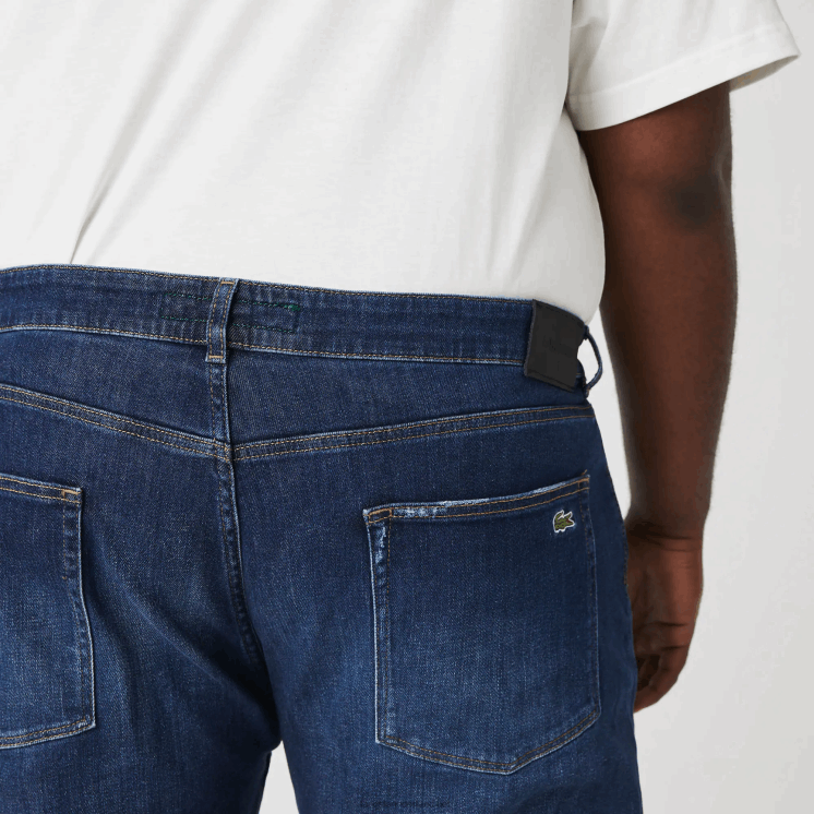 Lacoste slim fit spijkerbroek van stretchkatoen 0828H419 blauwe mk9 Heren