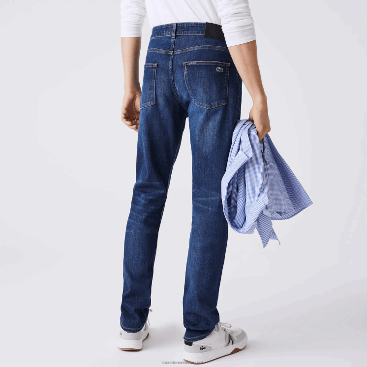 Lacoste slim fit spijkerbroek van stretchkatoen 0828H419 blauwe mk9 Heren