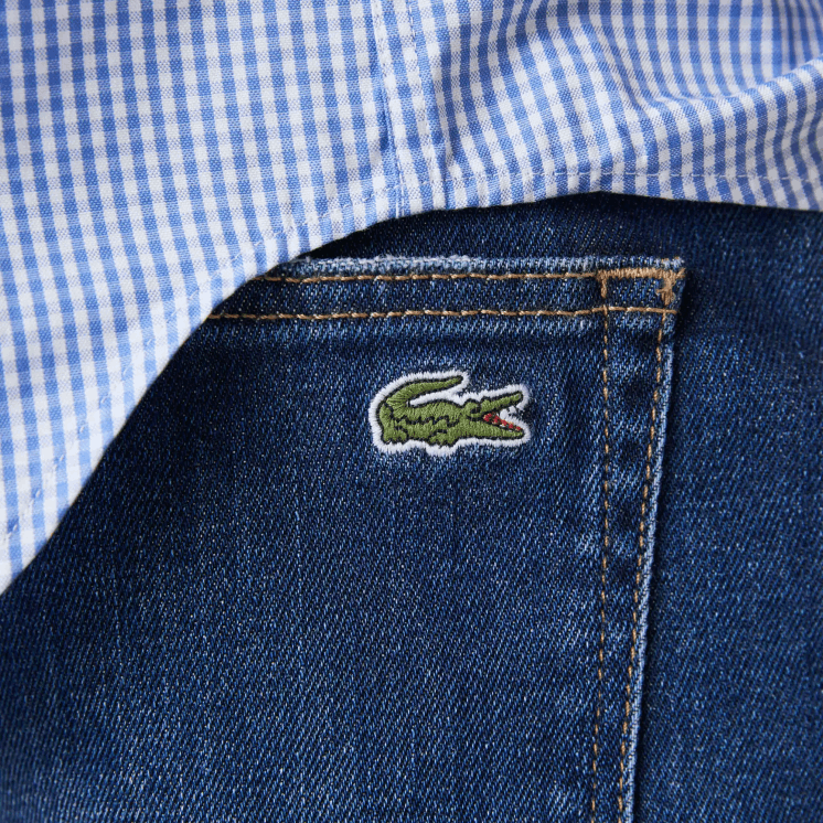 Lacoste slim fit spijkerbroek van stretchkatoen 0828H419 blauwe mk9 Heren