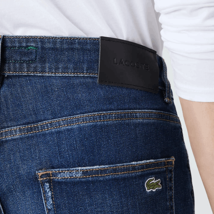Lacoste slim fit spijkerbroek van stretchkatoen 0828H419 blauwe mk9 Heren