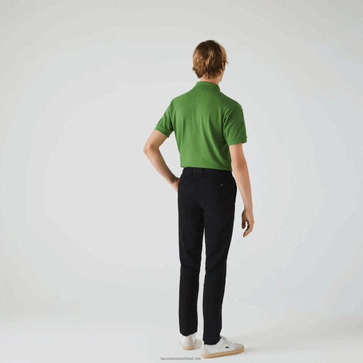 Lacoste slim fit stretch gabardine broek 0828H548 zwart 031 Heren