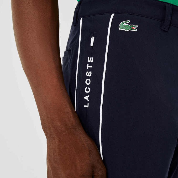 Lacoste sport lichte stretch golfbroek 0828H1640 marineblauw wit 525 Heren