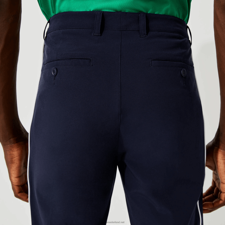Lacoste sport lichte stretch golfbroek 0828H1640 marineblauw wit 525 Heren