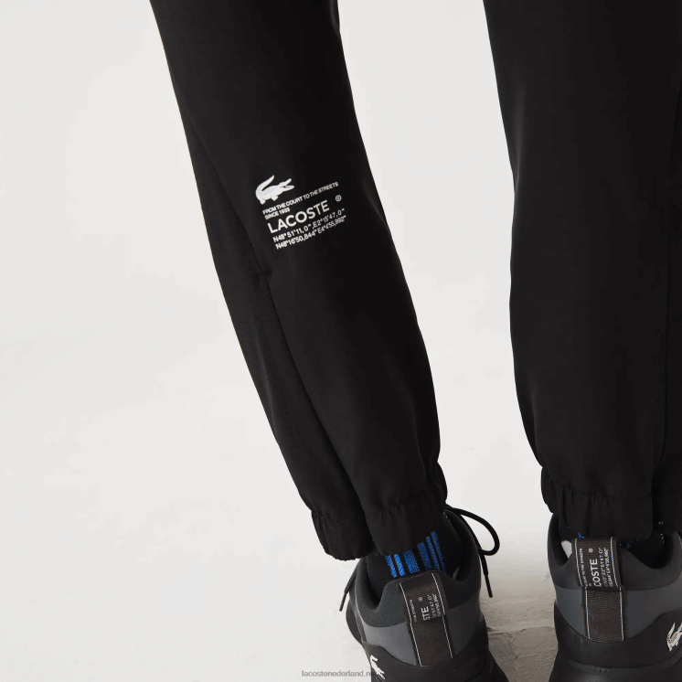 Lacoste sportbroek met ritssluiting onderaan 0828H1091 zwart c31 Heren