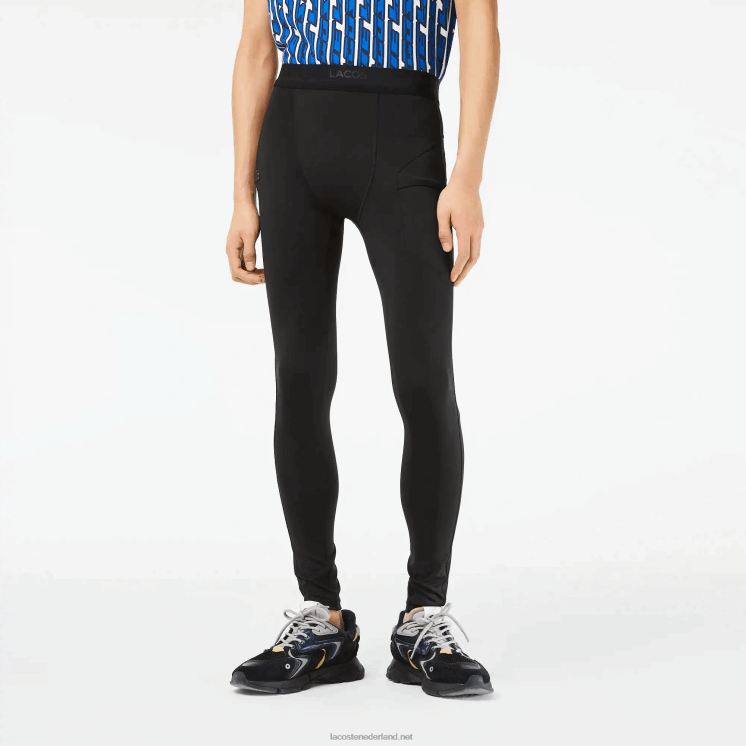 Lacoste sportieve legging van gerecycled polyester 0828H509 zwart 031 Heren