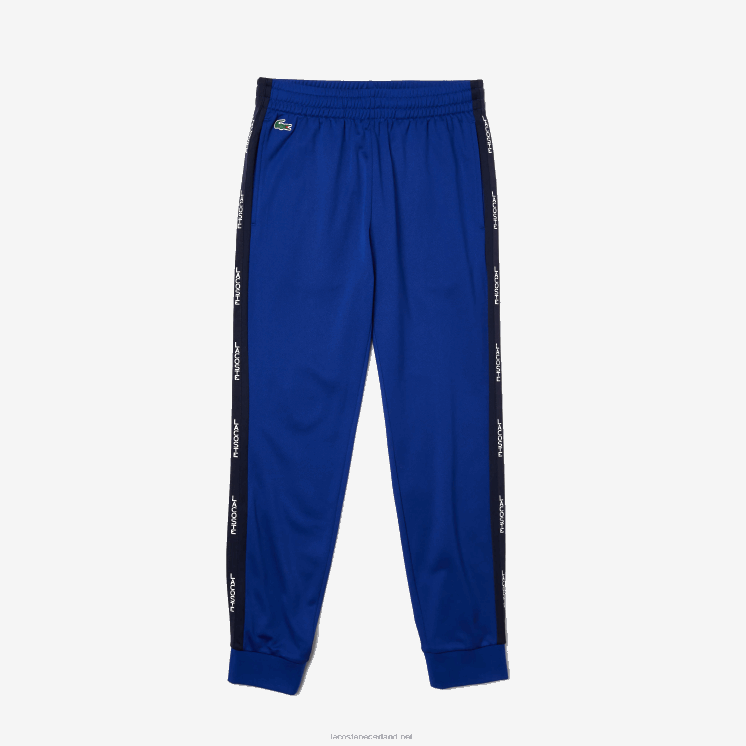 Lacoste sportieve piqué joggingbroek 0828H1141 marineblauw wit 1mt Heren